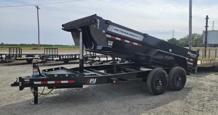 New 2026 PJ Trailers 83" x 14' Telescopic Dump Trailer