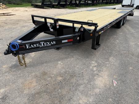 New 2027 East Texas Trailers 102x25ft Flatbed Trailer 14k