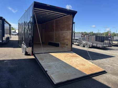 New 2026 Homesteader Trailer 20 FT ENCLOSED CAR HAULER 7.5 INT HT BLACK WITH BLACK OUT TRIM REAR SPOILER 10K GVWR