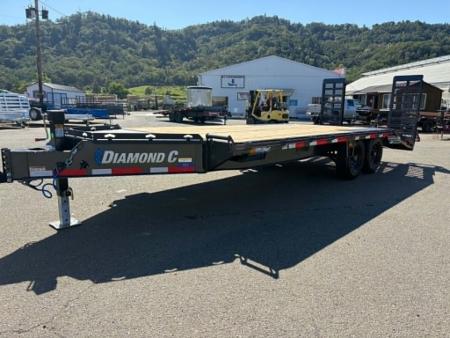New DECKOVER 2026 Diamond C DEC207 20' X 102  DOVETAIL FLIP KNEE RAMPS TRAILER