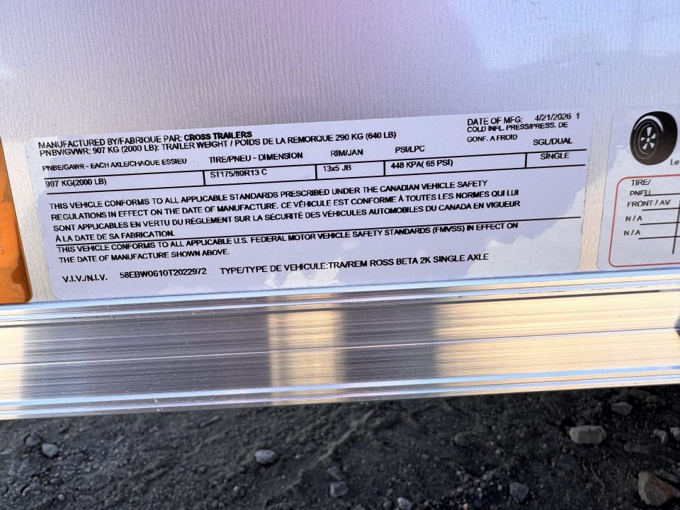 New 2026 Cross Trailers 4-6-1V Enclosed Barn Door 2K GVWR