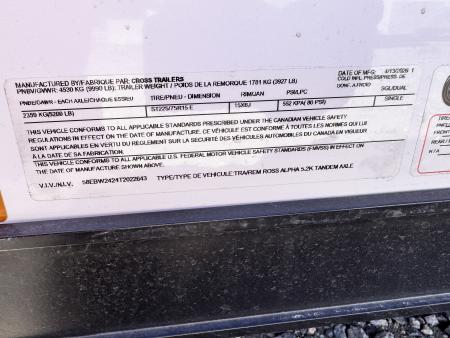 New 2026 Cross Trailers 8-24-1.5V Enclosed W/ Black Out package 10K GVWR