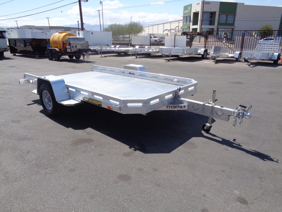 New 2027 Aluma * 7712H-Tilt-S * 12Ft Single Axle 3k Tilt Utility Trailer