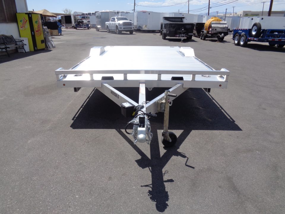 New 2027 Aluma * WB15H-S-EL * 15Ft Wide Body Single Axle 5K Utility Trailer w/ Slide in Ramps