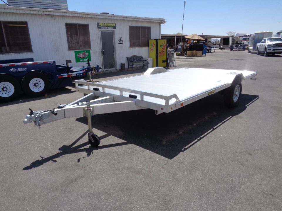 New 2027 Aluma * WB15H-S-EL * 15Ft Wide Body Single Axle 5K Utility Trailer w/ Slide in Ramps