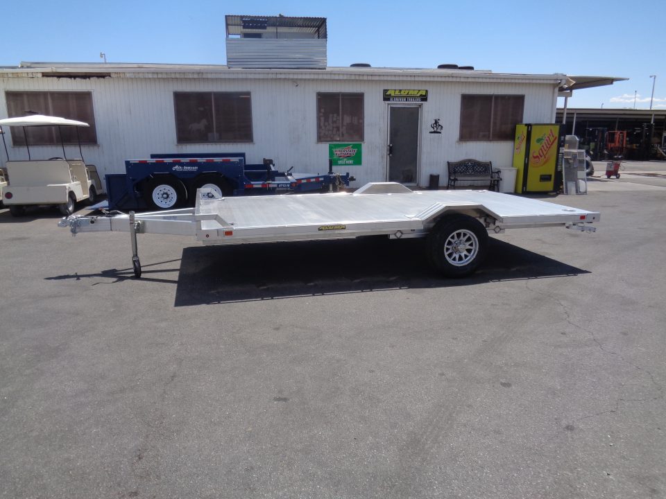 New 2027 Aluma * WB15H-S-EL * 15Ft Wide Body Single Axle 5K Utility Trailer w/ Slide in Ramps