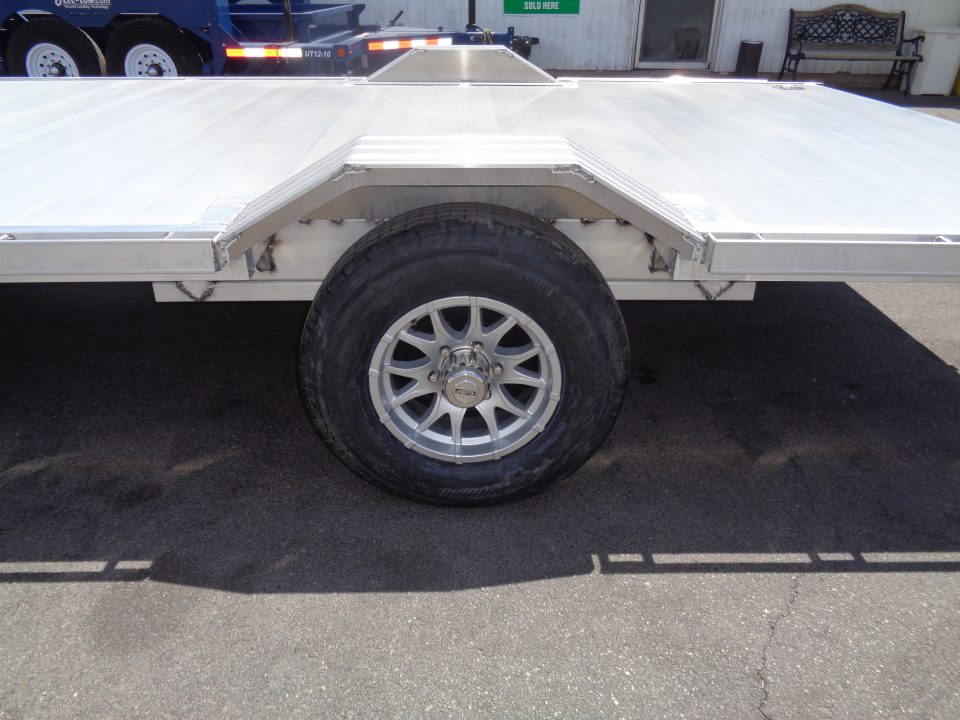 New 2027 Aluma * WB15H-S-EL * 15Ft Wide Body Single Axle 5K Utility Trailer w/ Slide in Ramps