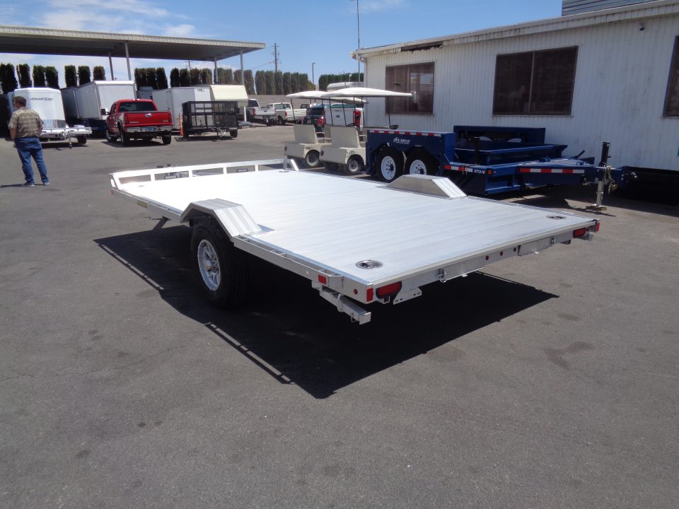 New 2027 Aluma * WB15H-S-EL * 15Ft Wide Body Single Axle 5K Utility Trailer w/ Slide in Ramps