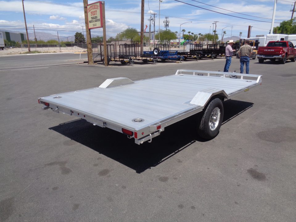 New 2027 Aluma * WB15H-S-EL * 15Ft Wide Body Single Axle 5K Utility Trailer w/ Slide in Ramps