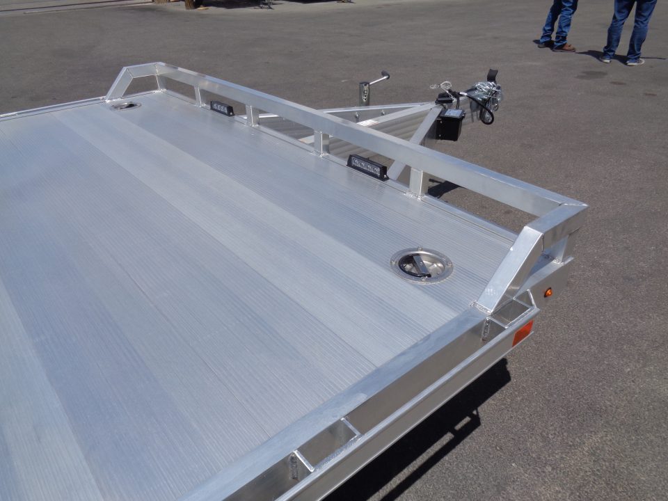 New 2027 Aluma * WB15H-S-EL * 15Ft Wide Body Single Axle 5K Utility Trailer w/ Slide in Ramps