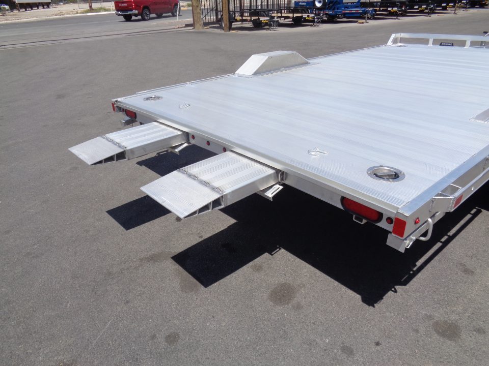 New 2027 Aluma * WB15H-S-EL * 15Ft Wide Body Single Axle 5K Utility Trailer w/ Slide in Ramps