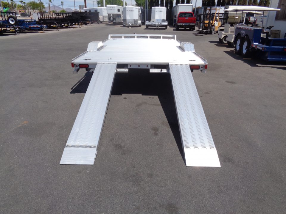 New 2027 Aluma * WB15H-S-EL * 15Ft Wide Body Single Axle 5K Utility Trailer w/ Slide in Ramps