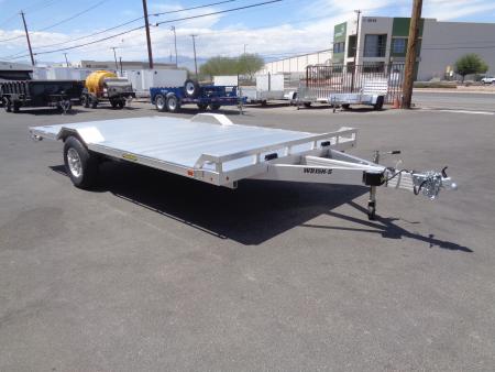 New 2027 Aluma * WB15H-S-EL * 15Ft Wide Body Single Axle 5K Utility Trailer w/ Slide in Ramps