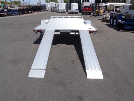 New 2027 Aluma * WB15H-S-EL * 15Ft Wide Body Single Axle 5K Utility Trailer w/ Slide in Ramps