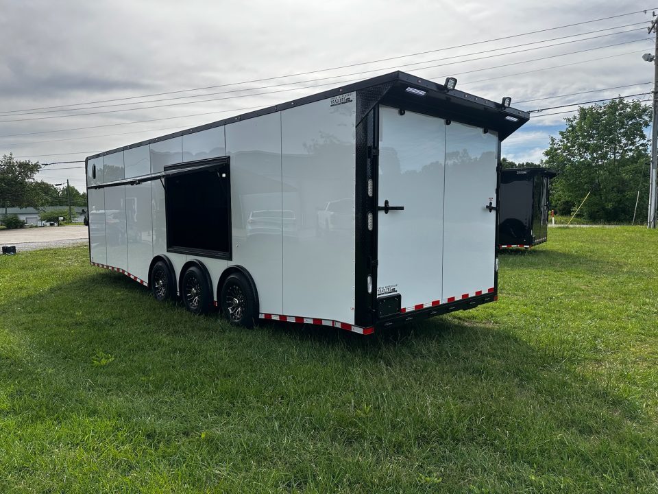 New 2026 Rock Solid Cargo 8.5x28 Race Trailer -Finished Interior-7000LB Triple Torsion-HD Ramp-GEN. Box-1/2 Carpet Walls