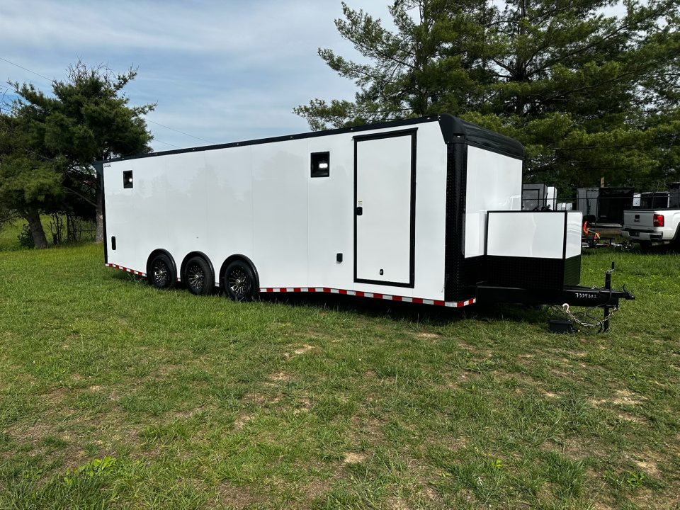New 2026 Rock Solid Cargo 8.5x28 Race Trailer -Finished Interior-7000LB Triple Torsion-HD Ramp-GEN. Box-1/2 Carpet Walls