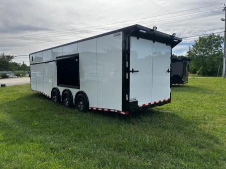 New 2026 Rock Solid Cargo 8.5x28 Race Trailer -Finished Interior-7000LB Triple Torsion-HD Ramp-GEN. Box-1/2 Carpet Walls