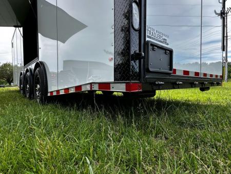 New 2026 Rock Solid Cargo 8.5x28 Race Trailer -Finished Interior-7000LB Triple Torsion-HD Ramp-GEN. Box-1/2 Carpet Walls