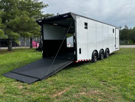 New 2026 Rock Solid Cargo 8.5x28 Race Trailer -Finished Interior-7000LB Triple Torsion-HD Ramp-GEN. Box-1/2 Carpet Walls