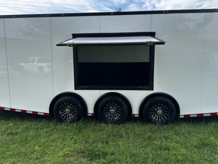 New 2026 Rock Solid Cargo 8.5x28 Race Trailer -Finished Interior-7000LB Triple Torsion-HD Ramp-GEN. Box-1/2 Carpet Walls