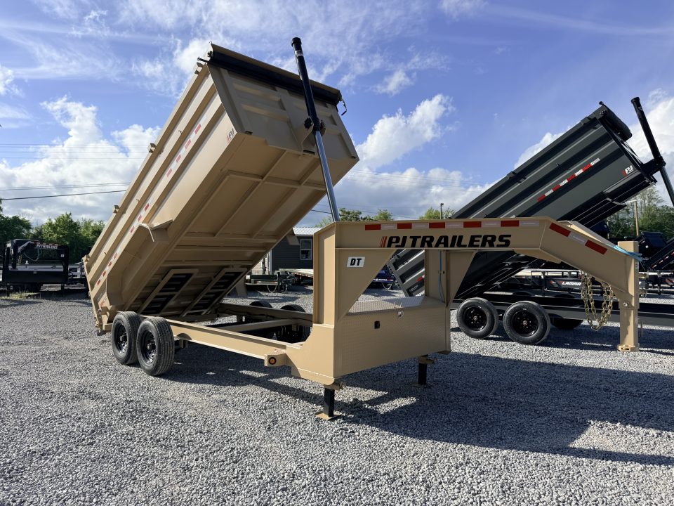 New 2026 PJ Trailers 7X16 GOOSENECK (4FT WALL) DUMP TRAILER 18000 GVWR Dump Trailer