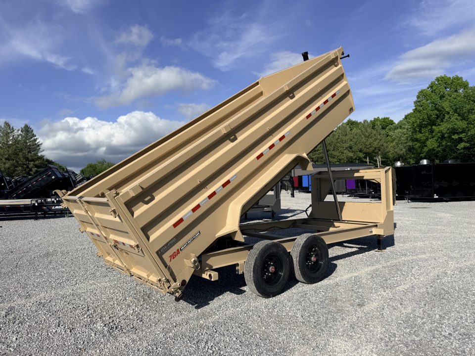 New 2026 PJ Trailers 7X16 GOOSENECK (4FT WALL) DUMP TRAILER 18000 GVWR Dump Trailer