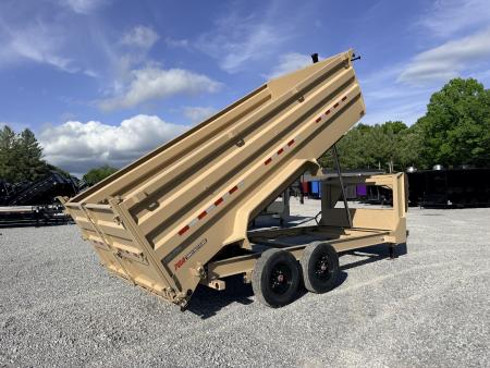 New 2026 PJ Trailers 7X16 GOOSENECK (4FT WALL) DUMP TRAILER 18000 GVWR Dump Trailer