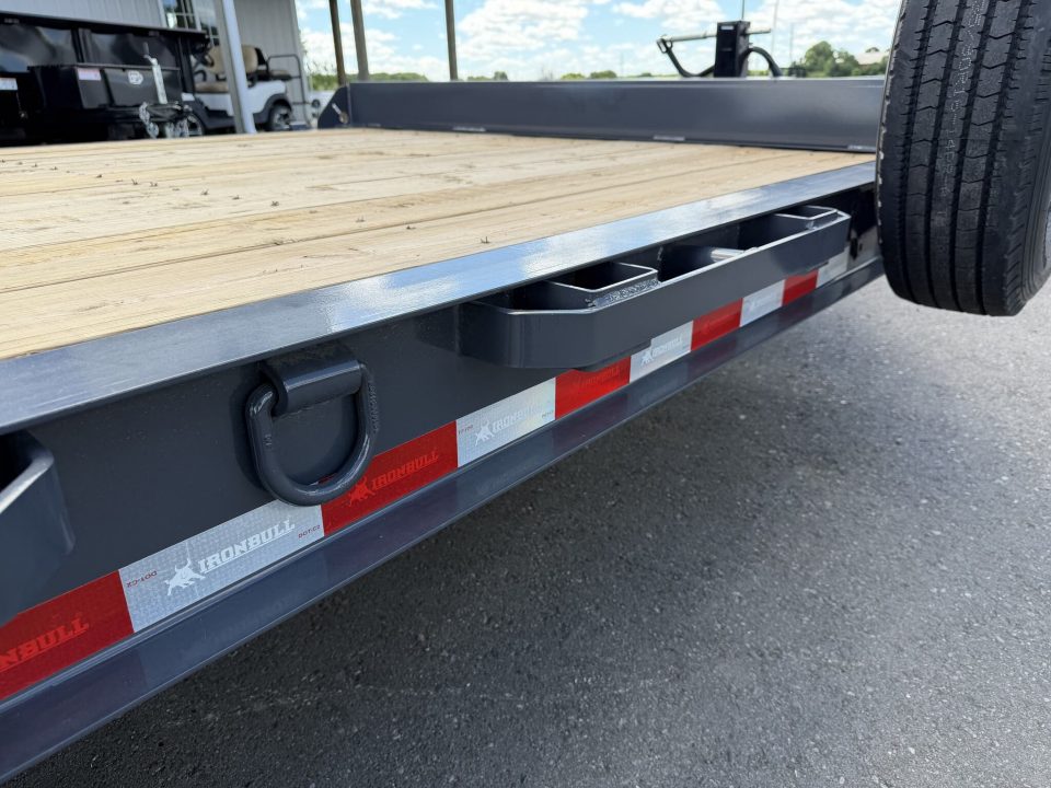 New EWB 83X22 (19+3) 14K EQUIPMENT TRAILER W/ JUMBO RAMPS - GRAY