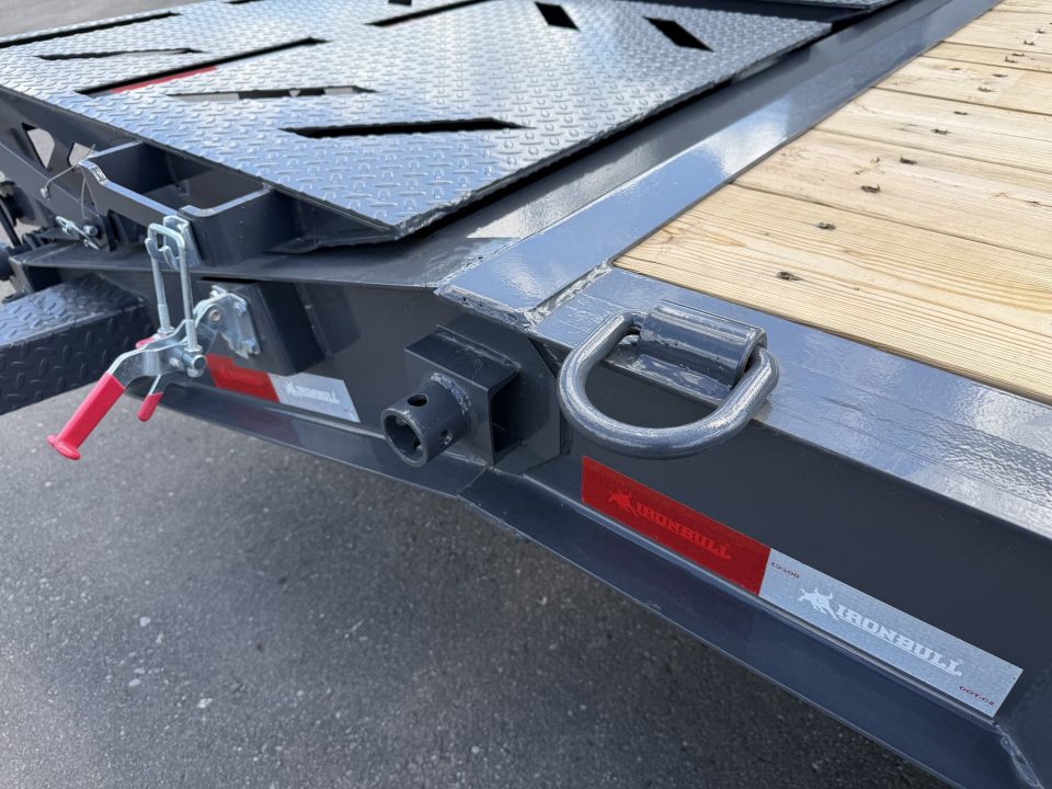 New EWB 83X22 (19+3) 14K EQUIPMENT TRAILER W/ JUMBO RAMPS - GRAY