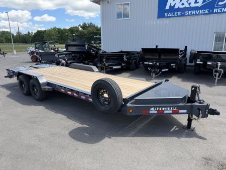 New EWB 83X22 (19+3) 14K EQUIPMENT TRAILER W/ JUMBO RAMPS - GRAY