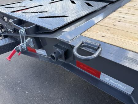 New EWB 83X22 (19+3) 14K EQUIPMENT TRAILER W/ JUMBO RAMPS - GRAY