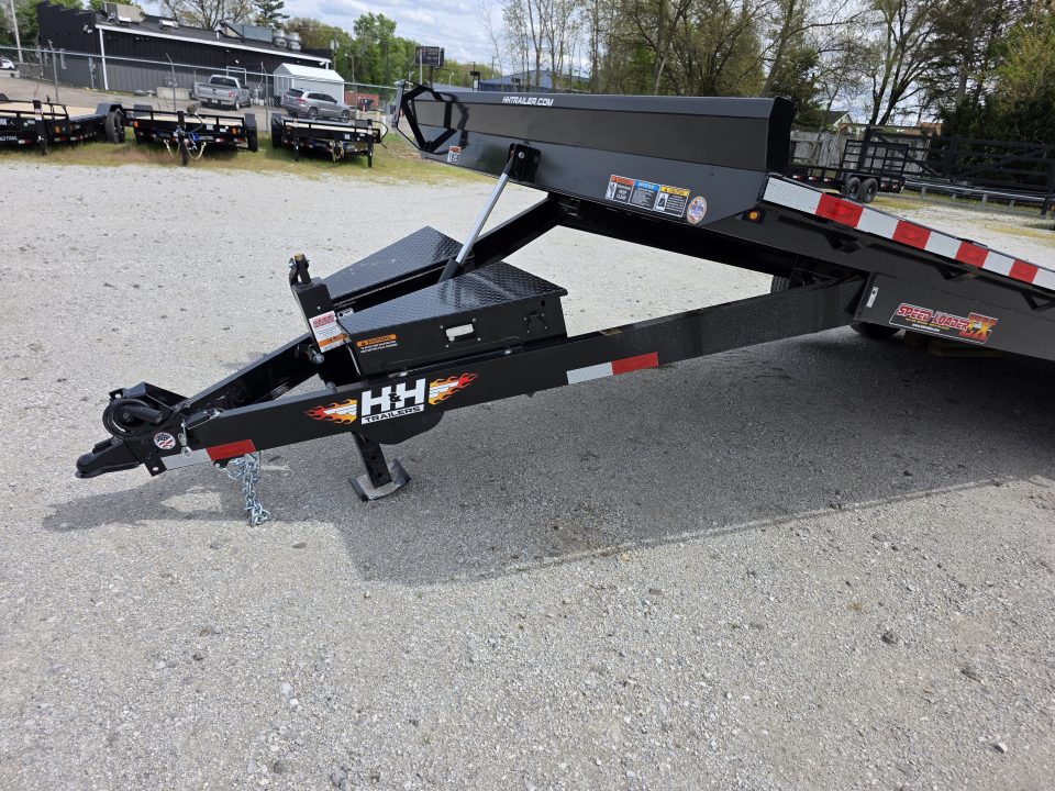 New 2026 H&H Trailers 102" x 24' 14K FULL ELECTRIC Tilt Equipment Trailer CAR SXS UTV TRUCK Equipment Trailer