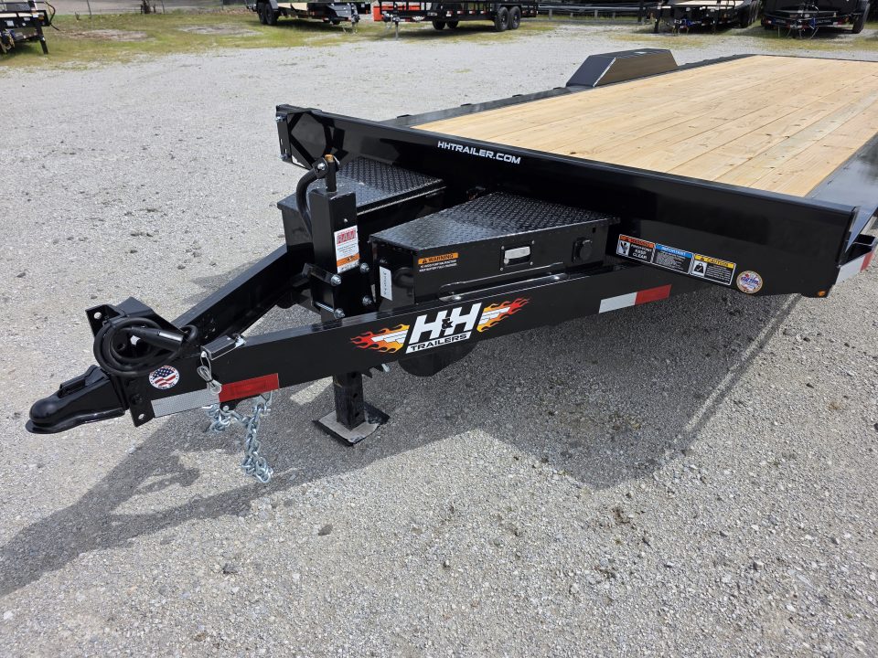 New 2026 H&H Trailers 102" x 24' 14K FULL ELECTRIC Tilt Equipment Trailer CAR SXS UTV TRUCK Equipment Trailer