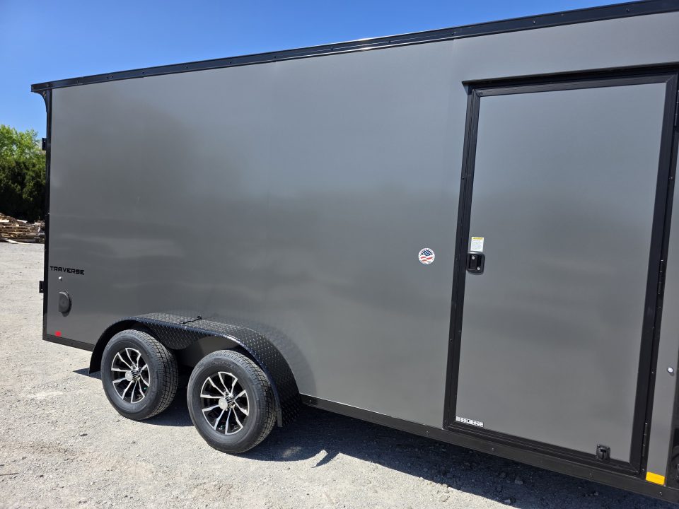 New 2026 Formula Trailers 7x16 7' INSIDE 080 SCREWLESS DRINGS BLACKOUT ALUM WHEELS SXS UTV GOLFCART Cargo / Enclosed Trailer