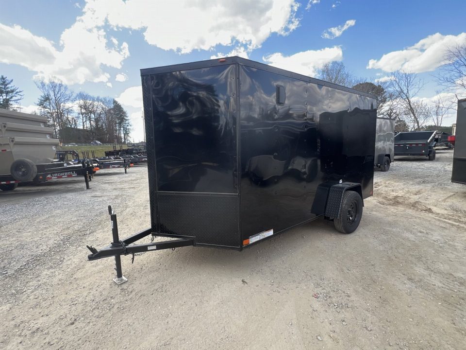 New 2026 Homesteader Trailer / 612IS / 6' wide x 12' Long / 32" Side Door / Ramp Rear Door / .030 Black Aluminum w/ Black Out Pkg