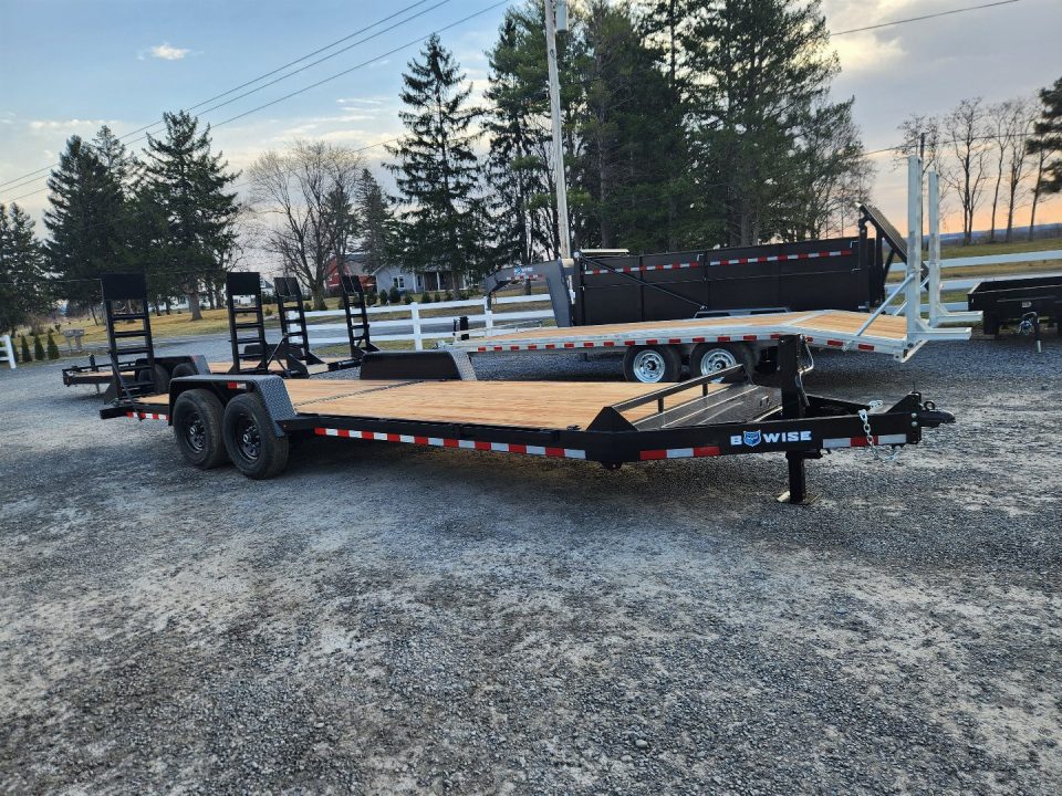 New 2025 BWISE EH14 82x22 14K Tandem Axle Equipment Trailer