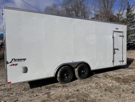 New 2026 HOMESTEADER CARGO TRAILER / INTREPID SERIES / 8..6'X20' / 32  SIDE DOOR / RAMP REAR DOOR / .080 WHITE POLY CORE ALUMINUM