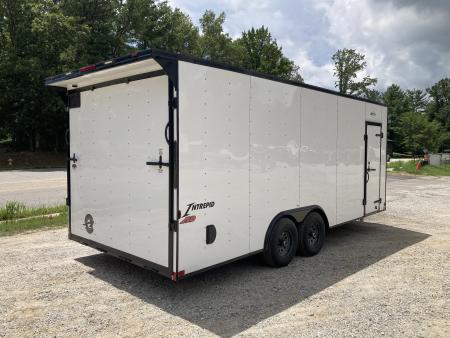 New 2026 HOMESTEADER CARGO TRAILER / INTREPID SERIES / 8..6'X20' / 32" SIDE DOOR / RAMP REAR DOOR / .080 WHITE POLY CORE ALUMINUM / BLACK OUT PKG / 7' INTERIOR HEIGHT / 5200# AXLES / REAR SPOILER W/ LOAD LIGHTS