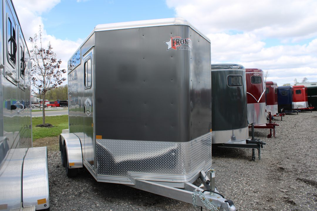 New 2026 Frontier Trailers 2 HORSE TRAILER STOCK ID 49568 Stock / Stock Combo Trailer