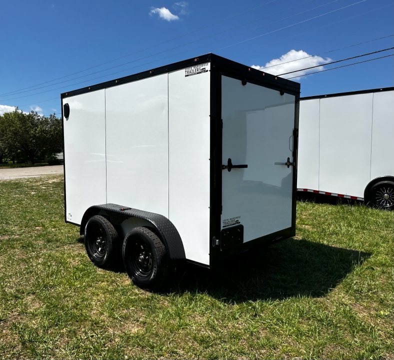 New 2026 Luxe 6X10 -Enclosed Trailer -3500LB Tandem Axle -White Poly - Blackout Cargo / Enclosed Trailer