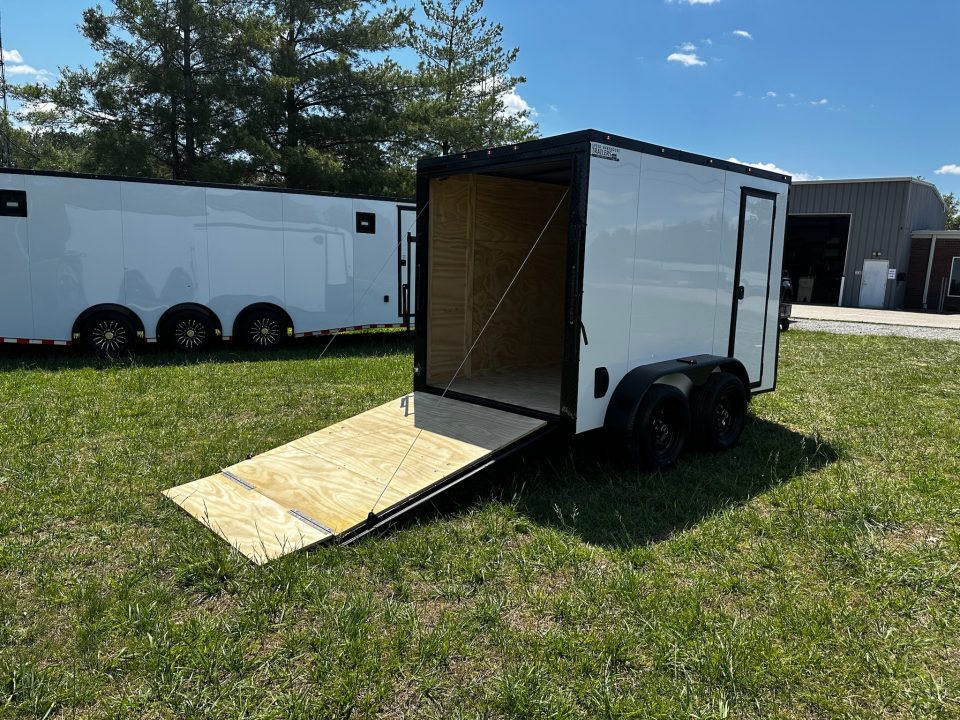 New 2026 Luxe 6X10 -Enclosed Trailer -3500LB Tandem Axle -White Poly - Blackout Cargo / Enclosed Trailer