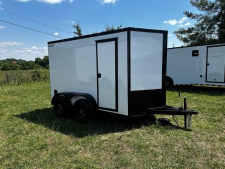 New 2026 Luxe 6X10 -Enclosed Trailer -3500LB Tandem Axle -White Poly - Blackout Cargo / Enclosed Trailer