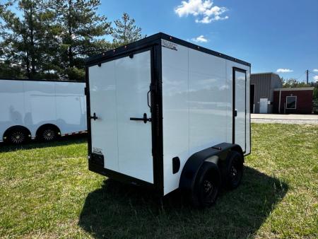 New 2026 Luxe 6X10 -Enclosed Trailer -3500LB Tandem Axle -White Poly - Blackout Cargo / Enclosed Trailer