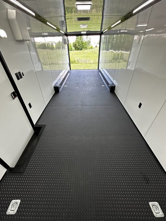 New 2026 Rock Solid Cargo 8.5x28 Race Trailer-Finished Interior-7'6" Interior - Triple 7000 TORSIONS -HD RAMP-10" BOGEY WHEELS