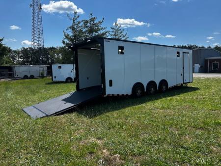 New 2026 Rock Solid Cargo 8.5x28 Race Trailer-Finished Interior-Triple 7000 TORSIONS -HD RAMP-10  BOGEY WHEELS