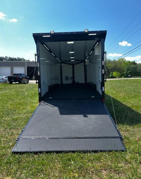 New 2026 Rock Solid Cargo 8.5x28 Race Trailer-Finished Interior-7'6" Interior - Triple 7000 TORSIONS -HD RAMP-10" BOGEY WHEELS