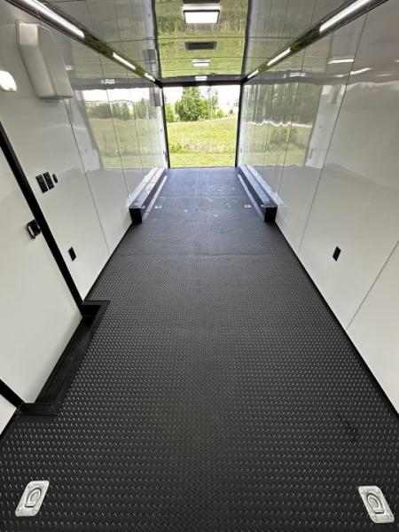New 2026 Rock Solid Cargo 8.5x28 Race Trailer-Finished Interior-7'6" Interior - Triple 7000 TORSIONS -HD RAMP-10" BOGEY WHEELS