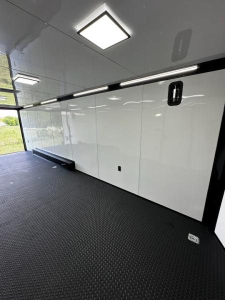 New 2026 Rock Solid Cargo 8.5x28 Race Trailer-Finished Interior-7'6" Interior - Triple 7000 TORSIONS -HD RAMP-10" BOGEY WHEELS
