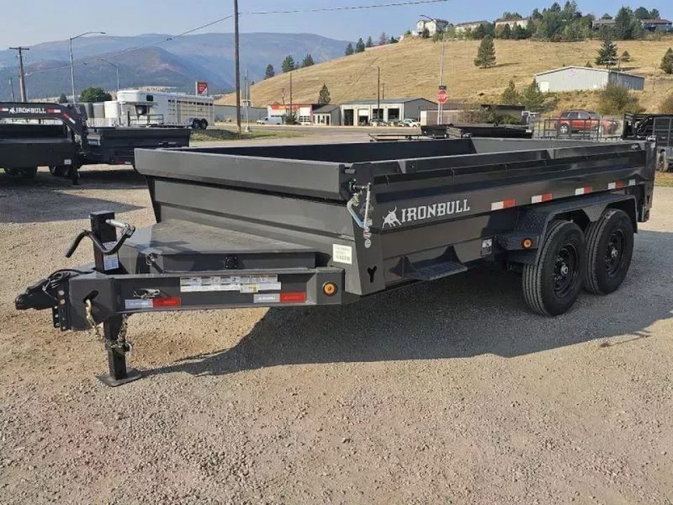 New 2026 Iron Bull 7x14 15k Low-Pro Dump Trailer