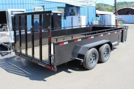 New 2026 Sure-Trac 7x14 Steel High Side Utility Trailer w/2ft Sides
